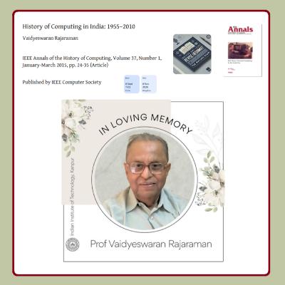 History of Computing in India: 1955-2010 (Rajaraman 2015) - Weekend Classics History of Computing in India: 1955-2010 (Rajaraman 2015) - Weekend Classics