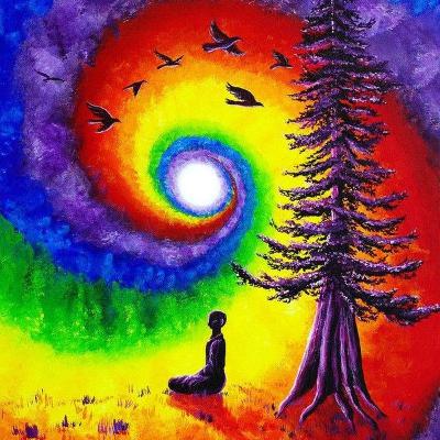 Visualização terapêutica para alinhamento dos chackras. Visualização terapêutica para alinhamento dos chackras.