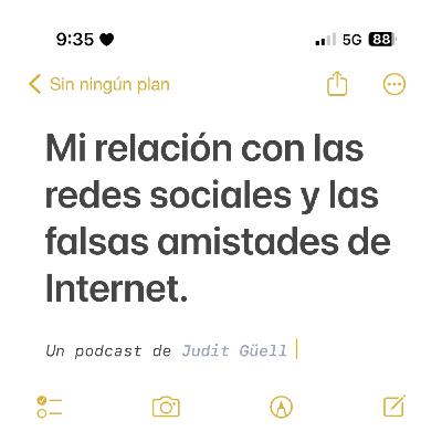 Mi relación con las redes sociales y las falsas amistades de Internet.