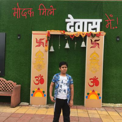 In Dewas with little friend Modak