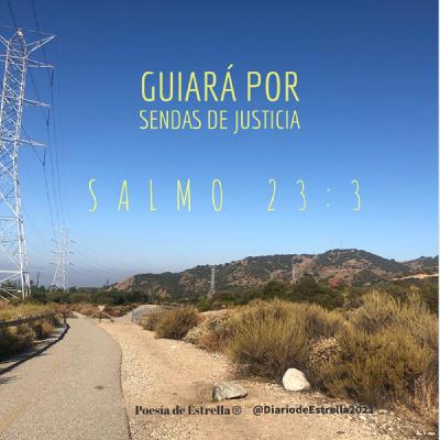SALMO 23:3b ME GUIARA POR SENDAS DE JUSTICIA. Devocional de Estrella