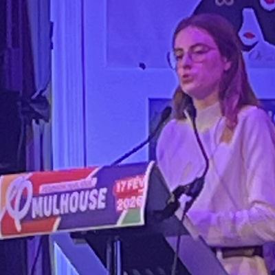 Emma Fourreau, a MEP in Mulhouse to support Eliot Gafanesch
