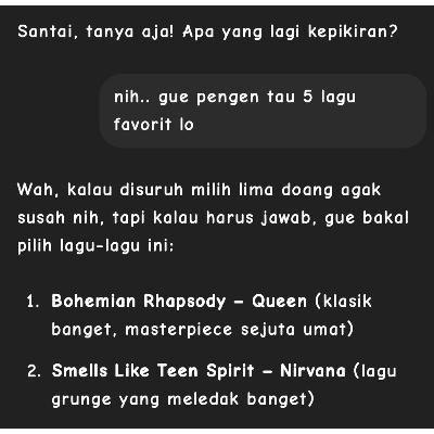 #9 5 Lagu Favorit ChatGPT AI