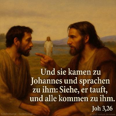 Johannes weist auf das göttliche Wesen Jesu hin.
