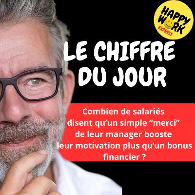 Combien de salariés  disent qu’un simple “merci”  de leur manager booste  leur motivation plus qu’un bonus financier ?