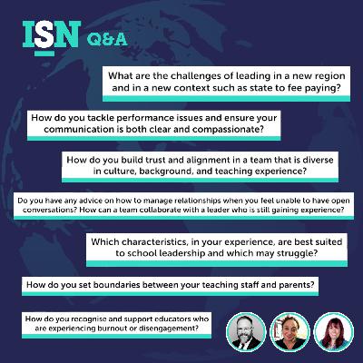 Ep 86: ISN Live Bonus Q&A; Navigating the Challenges of Leadership
