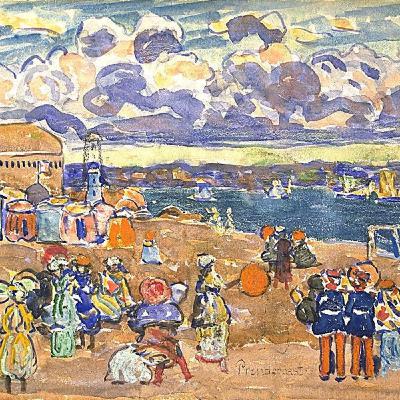 Beach at St. Malo by Maurice Prendergast Beach at St. Malo by Maurice Prendergast