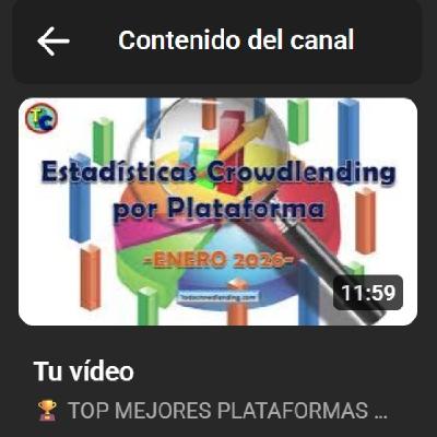 TOP MEJORES PLATAFORMAS CROWDLENDING INVERTIR 2026 - Estadísticas ENERO