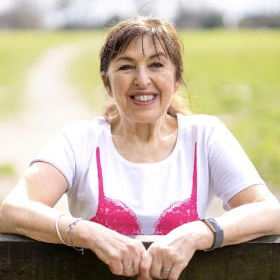 S4 Ep4: Nina Barough, the charity founder who walks with her decorated bra on show S4 Ep4: Nina Barough, the charity founder who walks with her decorated bra on show
