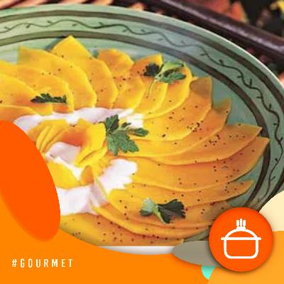 Alvorada Gourmet - Carpaccio de manga com limão Alvorada Gourmet - Carpaccio de manga com limão