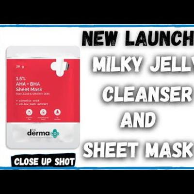 Derma.Co MILKY JELLY CLEANSER AND AHA BHA SHEET MASK Derma.Co MILKY JELLY CLEANSER AND AHA BHA SHEET MASK