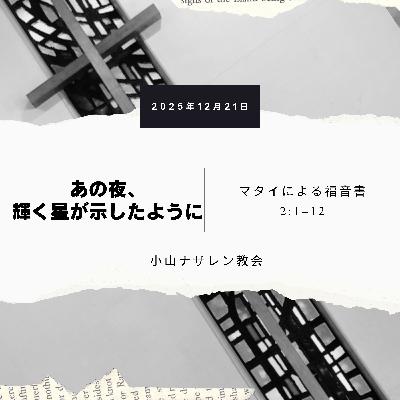 あの夜、輝く星が示したように(稲葉基嗣) – マタイ 2:1–12 あの夜、輝く星が示したように(稲葉基嗣) – マタイ 2:1–12