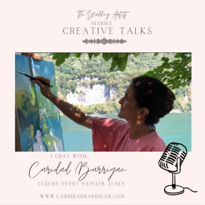 I chat with Luxury Italian event painter Caridad Barrigan about painting Grande scale paintings