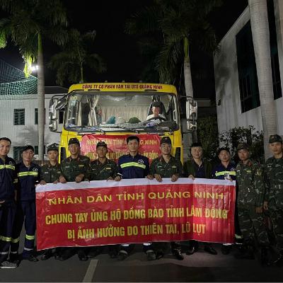 Tin trong nước - Quảng Ninh: Chuyến hàng cứu trợ đầu tiên trên đường đến vùng lũ Lâm Đồng