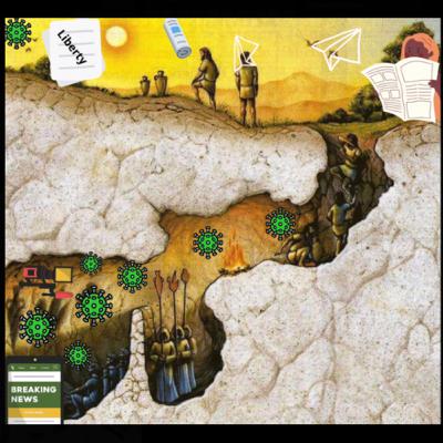 Mito de la caverna de la Platón relacionado con la situación actual