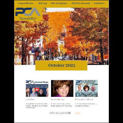 PCA Audio Newsletter: October’s Key Updates and Announcements