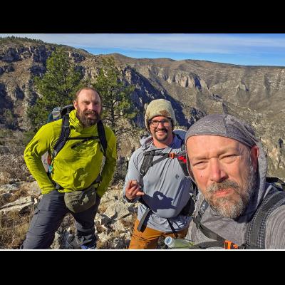 Henning, Sam, and I (Frijole Ridge Traverse pt 2)