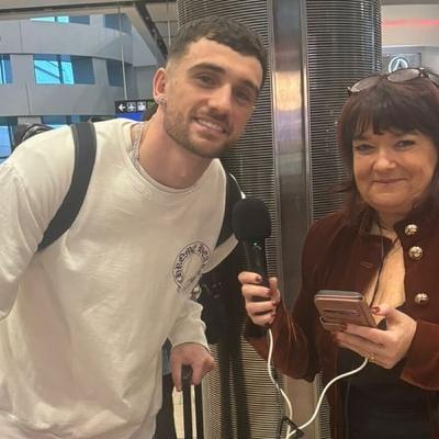 Brenda Donohue reports live from Dublin Airport with Troy Parrott Brenda Donohue reports live from Dublin Airport with Troy Parrott
