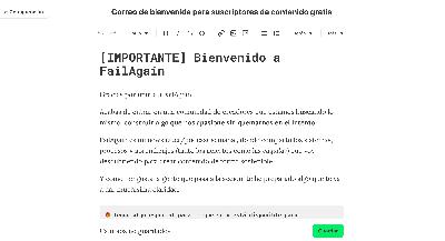 Cambia tu email de bienvenida en Substack (75% apertura)