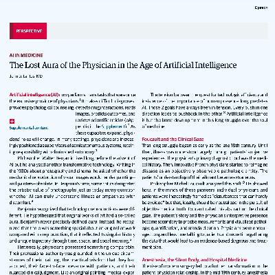 The Lost Aura of the Physician