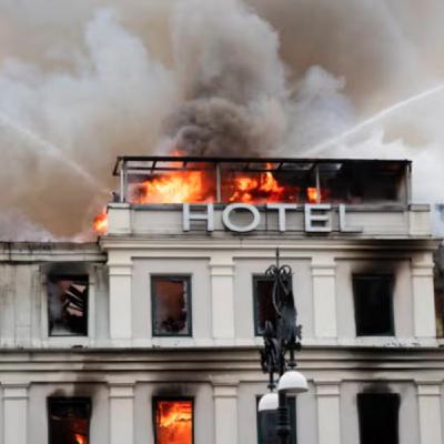 Troligen elfel bakom stora hotellbranden