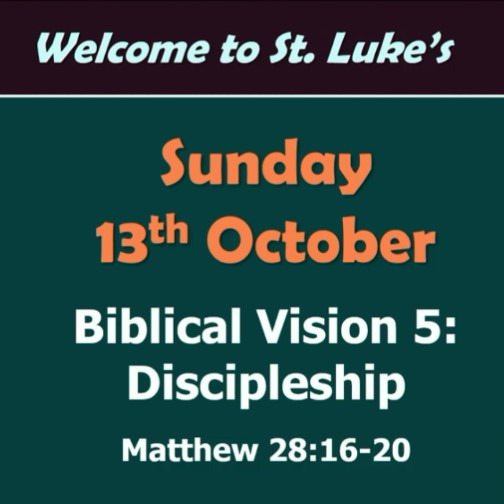 Biblical Vision 5: Discipleship (Matthew 28:16-20) Biblical Vision 5: Discipleship (Matthew 28:16-20)