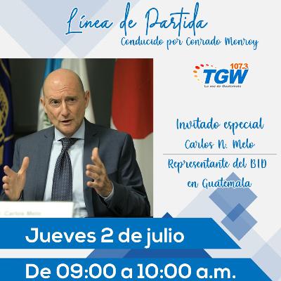 Entrevista con Carlos N. Melo, Representante del Banco Interamericano de Desarrollo –BID - en Guatemala, en el programa Línea de Partida. Entrevista con Carlos N. Melo, Representante del Banco Interamericano de Desarrollo –BID - en Guatemala, en el programa Línea de Partida.