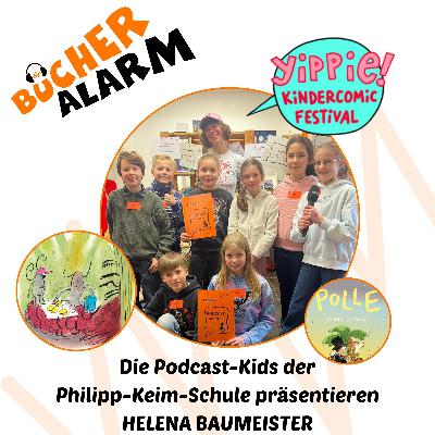YIPPIE! Helena Baumeister mit den Podcast-ReporterInnen der Philipp-Keim-Schule YIPPIE! Helena Baumeister mit den Podcast-ReporterInnen der Philipp-Keim-Schule