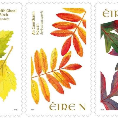 Autumn leaves feature on new seasonal stamps from An Post