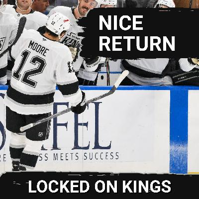 Trevor Moore returns to help the LA Kings start a 6 game road trip with a much needed 2 points Trevor Moore returns to help the LA Kings start a 6 game road trip with a much needed 2 points