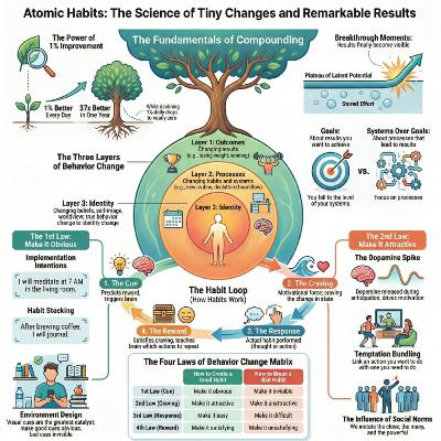 📈សង្ខេបសៀវភៅ Atomic Habits The Four Laws of Behavior Change