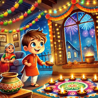 Las Luces de Diwali y el Niño Curioso