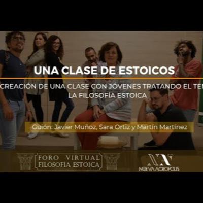 Una clase de estoicos. Recreación de una clase de filosofía Una clase de estoicos. Recreación de una clase de filosofía