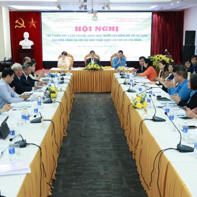 Tin trong nước - Tổng LĐLĐVN lấy ý kiến đối với Dự thảo văn kiện trình Đại hội Đảng lần thứ XIV của Đảng