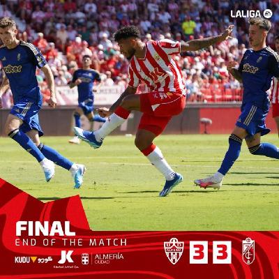 Jornada 8. UD Almería 3-3 Granada CF. Tablas con mucho suspense Jornada 8. UD Almería 3-3 Granada CF. Tablas con mucho suspense
