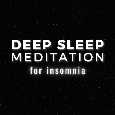 Insomnia Guided Deep Sleep Meditation & Hypnosis, Rain Sounds, Dark Black Screen
