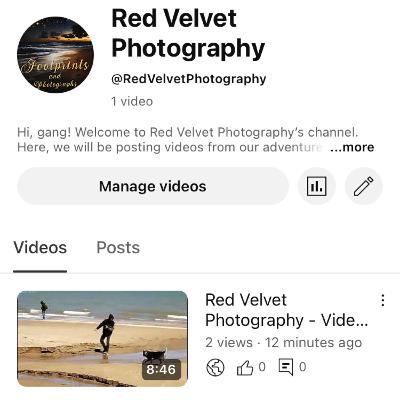 Our YouTube Channel “Red Velvet Photography” Is Now Live! 🎥