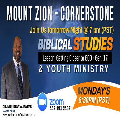 MZ-CS MONDAY NIGHT BIBLICAL STUDIES