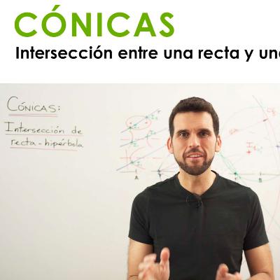 [Dibujo] 046 Cónicas: Intersección entre una recta y una hipérbola.