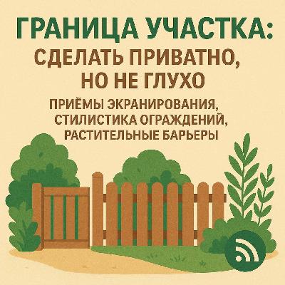 Граница участка: приватность без стен
