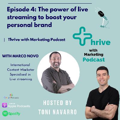 Episode 4- The power of live streaming to boost your personal brand with Marco Novo.