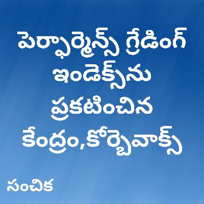 #9 - పెర్ఫార్మెన్స్ గ్రేడింగ్ ఇండెక్స్ను ప్రకటించిన కేంద్రం,కోర్బెవాక్స్ #9 - పెర్ఫార్మెన్స్ గ్రేడింగ్ ఇండెక్స్ను ప్రకటించిన కేంద్రం,కోర్బెవాక్స్