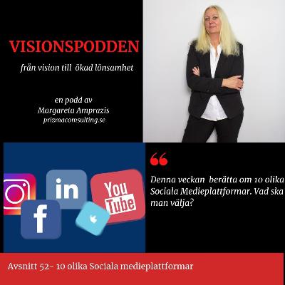 Avsnitt 52 - 10 olika sociala medieplattformar