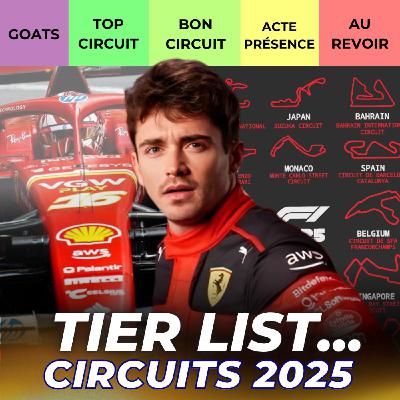 TIER LIST des CIRCUITS 2025 de F1 (Tier List #2)