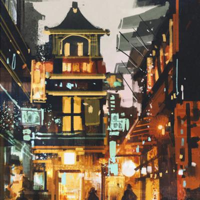 Surreal, magic realism Japan - Shadow Sleuth