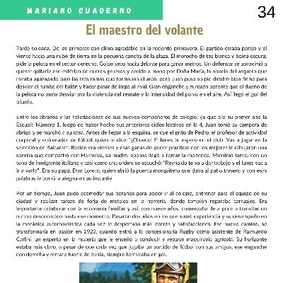 El maestro del volante. Mariano Cuaderno