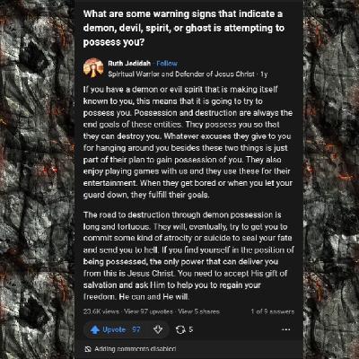 WHAT ARE THE WARNING SIGNS THAT A DEMON IS GOING TO POSSESS U!