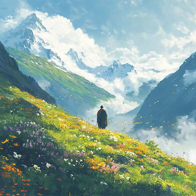Sleep Story (no ads) with "The Misty Tramp Through the Tibetan Highland Meadows" - Slumber Stories: Ep. 106