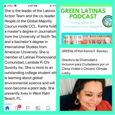 GREENLATINA Karina F. Ramírez. Director of Diversity and Inclusion of Citizens Climate Lobby