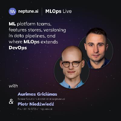 ML platform teams, features stores, versioning in data pipelines, and where MLOps extends DevOps with Aurimas Griciūnas and Piotr Niedźwiedź ML platform teams, features stores, versioning in data pipelines, and where MLOps extends DevOps with Aurimas Griciūnas and Piotr Niedźwiedź